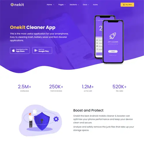 Landing page template